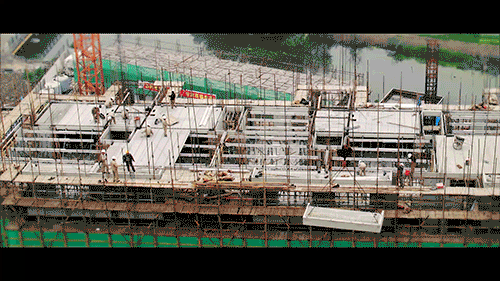 惠南新市镇23号工业化示范楼施工过程
